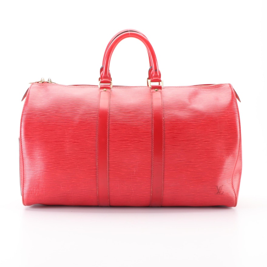 Louis Vuitton Keepall 45 in Castilian Red Epi Leather