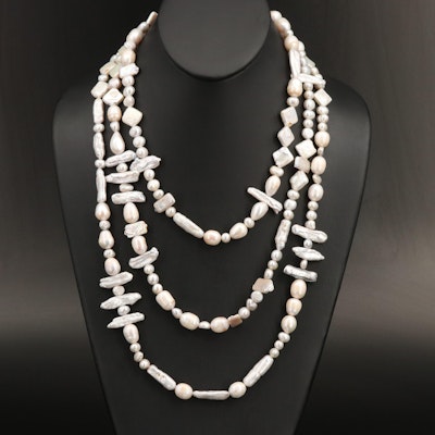Pearl Triple Strand Necklace