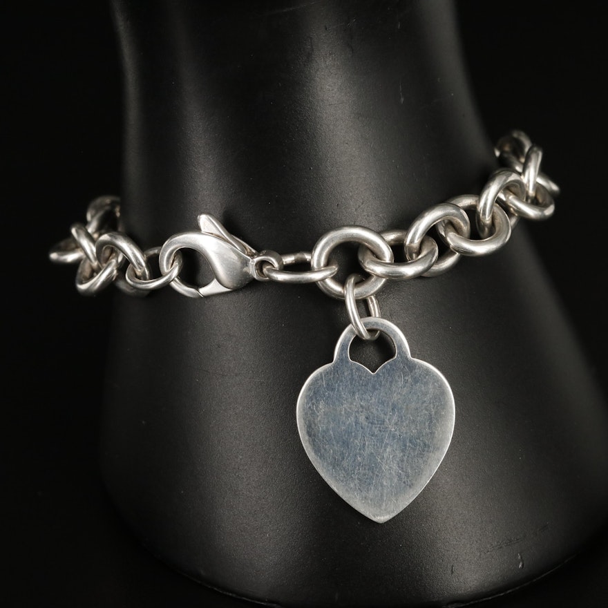 Tiffany & Co. Sterling Heart Tag Bracelet