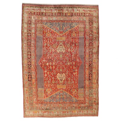 7'2 x 10'7 Hand-Knotted Turkish Ghiordes Area Rug