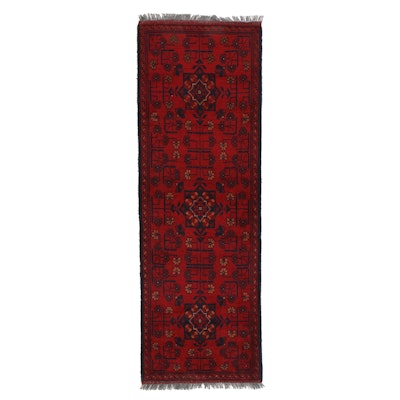 1'9 x 5'4 Hand-Knotted Afghan Kunduz Carpet Runner