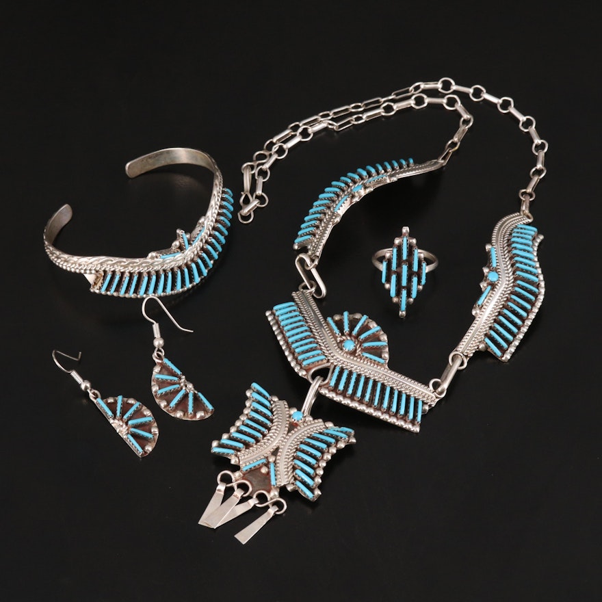 Sterling Petit Point Jewelry Featuring Helen Harrison Navajo Diné