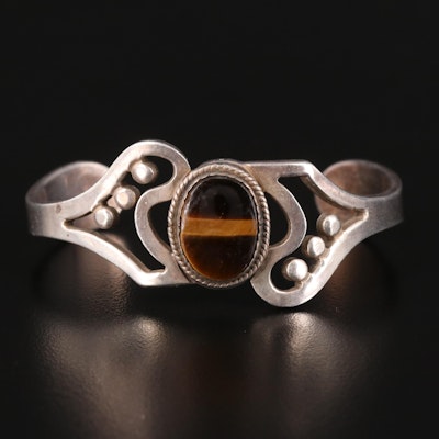 Taxco Mexican Sterling Tigers Eye Cuff
