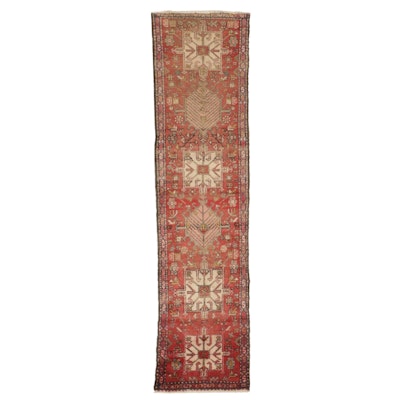 2'5 x 9'10 Hand-Knotted Persian Karaja Carpet Runner