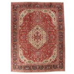 10'1 x 12'11 Hand-Knotted Persian Heriz Room Sized Rug