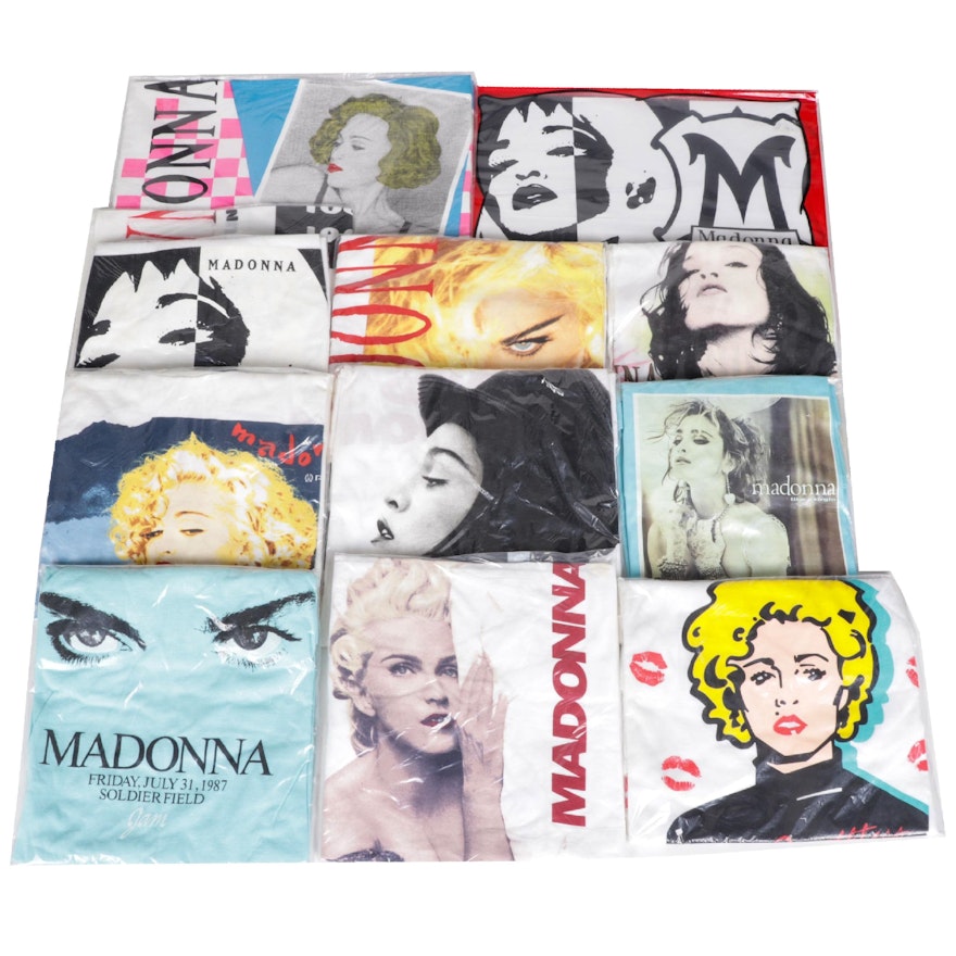 Madonna Pillowcases and Tour T-shirts, Late 20th Century
