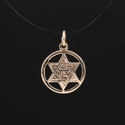 14K Zion and Star of David Pendant
