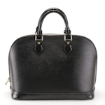 Louis Vuitton Alma PM Bag in Black Epi Leather