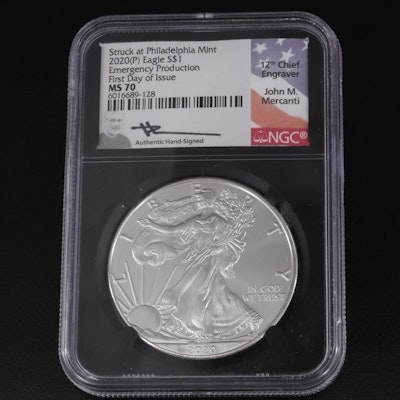 NGC Graded MS70 2020(P) Silver Eagle