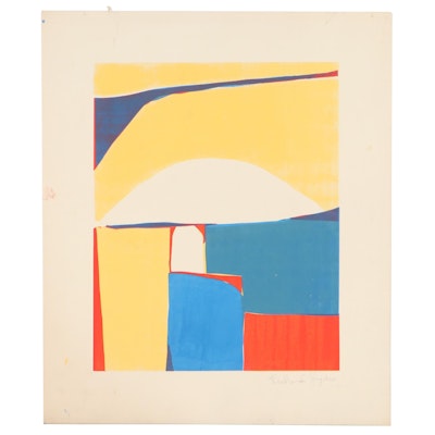 Richard Snyder Abstract Serigraph, Late 20th Century