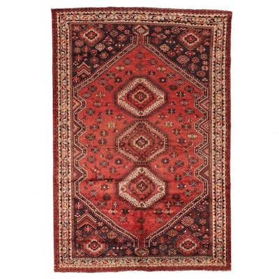 6'6 x 9'5 Hand-Knotted Persian Qashqai Area Rug