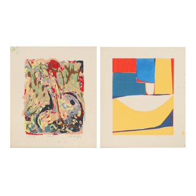 Richard Snyder Abstract Serigraphs "Penal," Late 20th Century