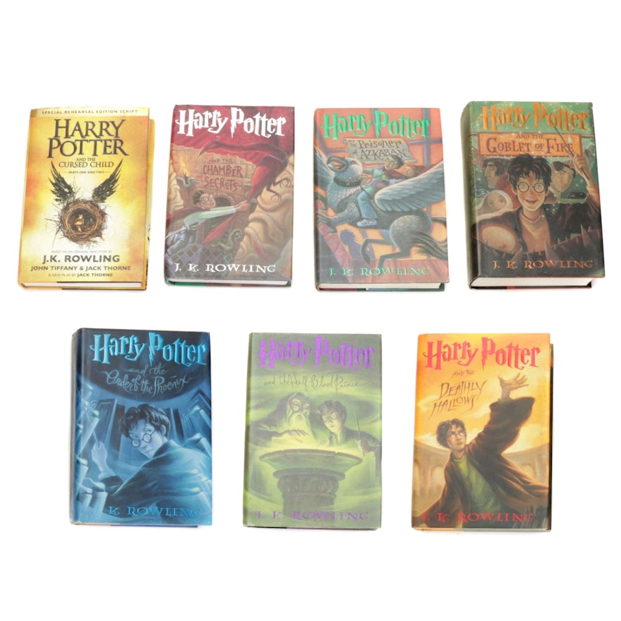 First American Edition "Harry Potter" Near Complete Series with "Cursed Child"