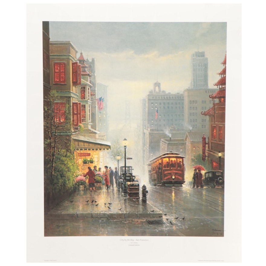 G. Harvey Offset Lithograph "City by the Bay - San Francisco," 1989