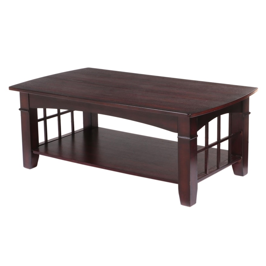 Coaster Fine Furniture "Abernathy" Cherrywood-Stained Two-Tier Coffee Table