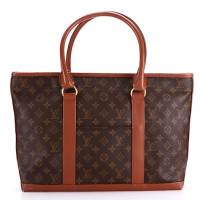 Louis Vuitton Sac Weekend PM Tote in Monogram Canvas with Leather