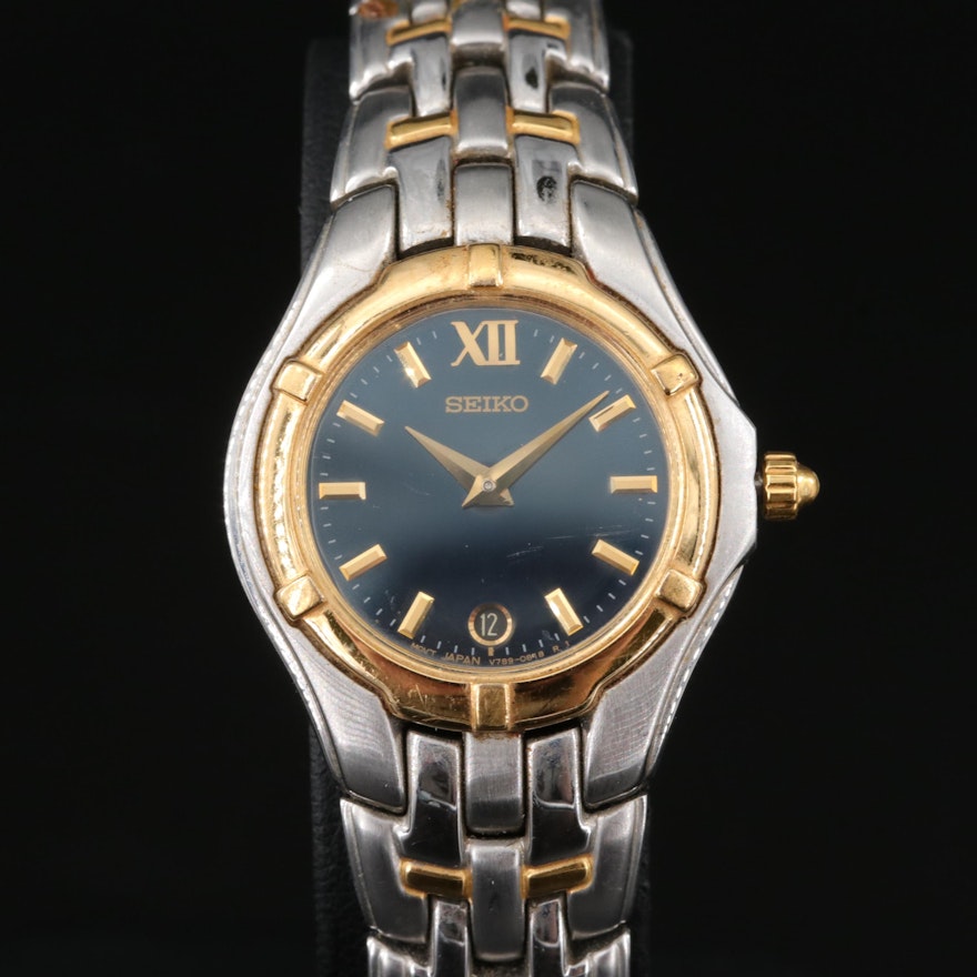 Seiko Two-Tone Wristwatch with Date