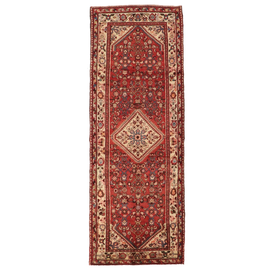 3'9 x 10'5 Hand-Knotted Persian Hamadan Long Rug