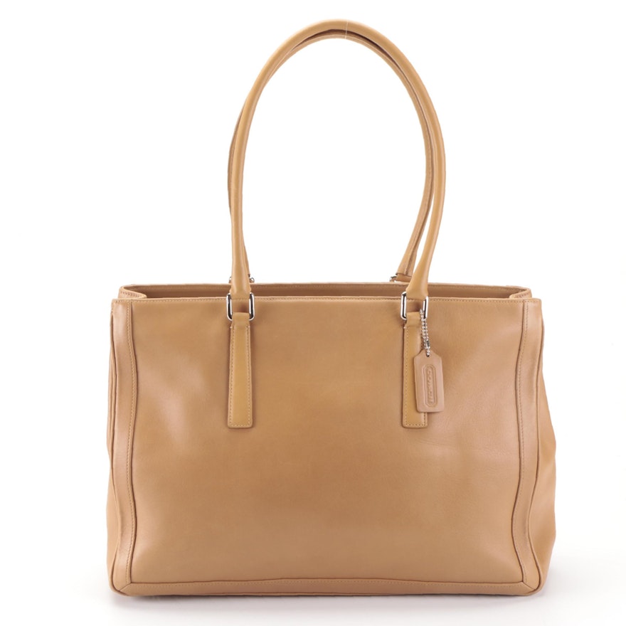 Coach Legacy Business Tote Bag in Camel Leather