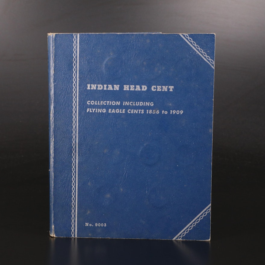 Partial Indian Head Cent Collection in a Whitman Coin Folder