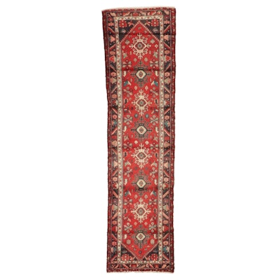 2'7 x 10'1 Hand-Knotted Persian Hamadan Carpet Runner