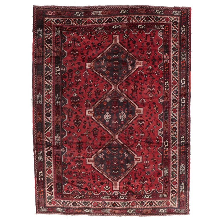 7' x 9'5 Hand-Knotted Persian Shiraz Area Rug