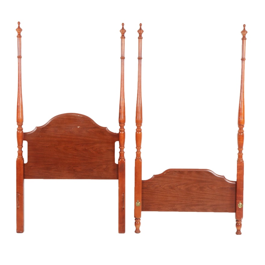 Cherry Finished Full Size Four-Poster Headboard and Footboard