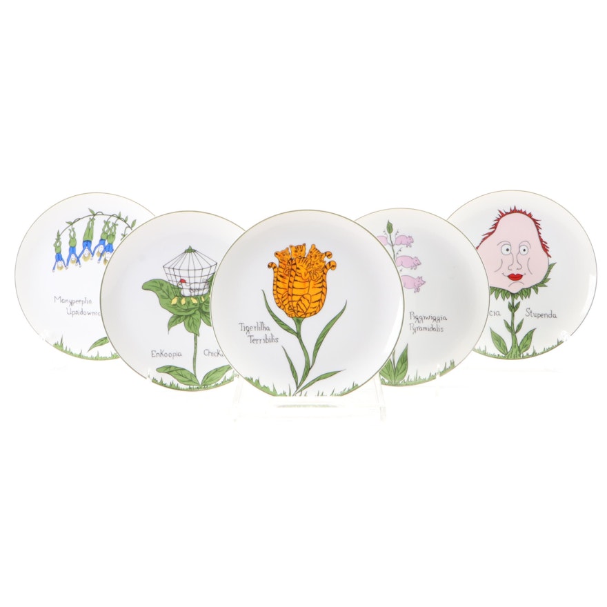 Taste Setter for Scully & Scully "Nonsense" Ceramic Salad Plates