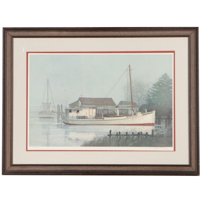 John M. Barber Offset Lithograph "Nellie Crockett Oyster Bay"