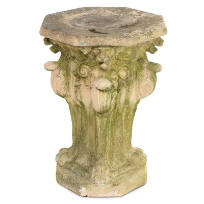 Neoclassical Style Cast Clay Planter Stand