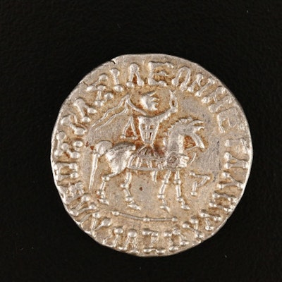 INDO-SCYTHIAN, AZES II Tetradrachm 35 BC-5 AD