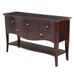 Havertys "Astor Park" Cherry-Stained and Tessellated Stone Serpentine Sideboard