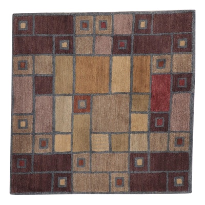 3'2 x 3'2 Hand-Knotted Accent Rug