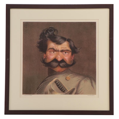 Color Lithograph of Musketeer After Paul Baroni