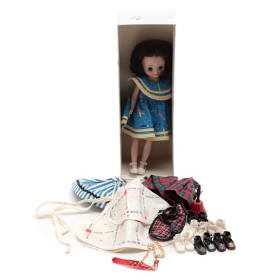 Betsy Mccall Doll with Clothing and Accessories, Mid-20th Century