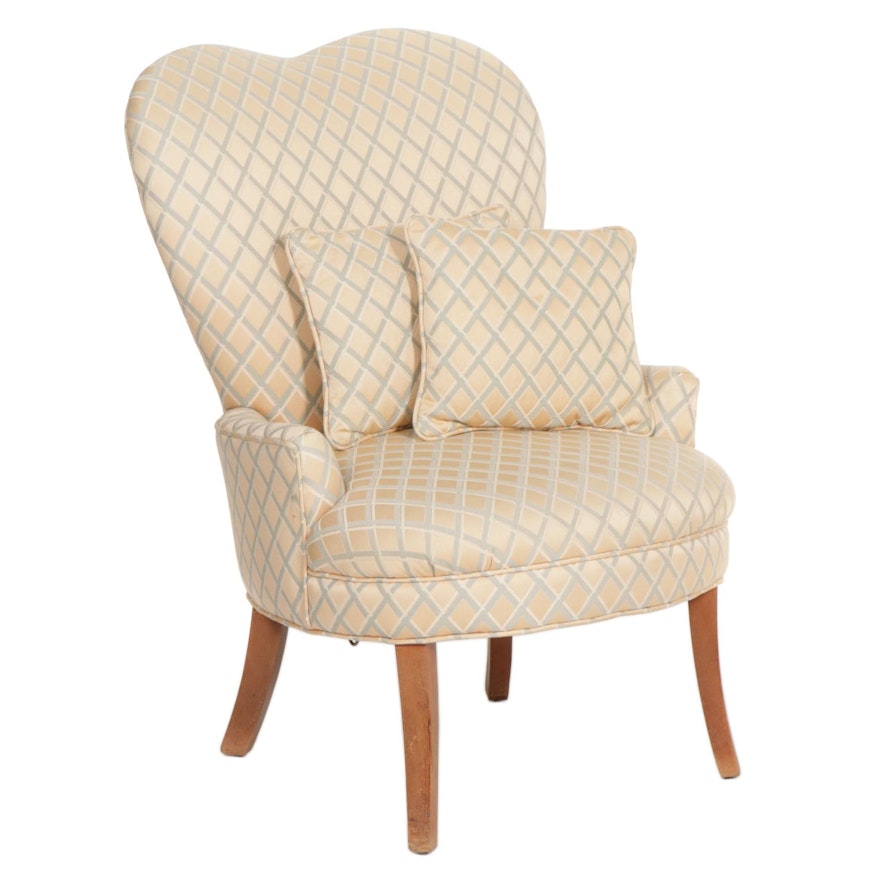Upholstered Slipper Chair, Late 20th Century