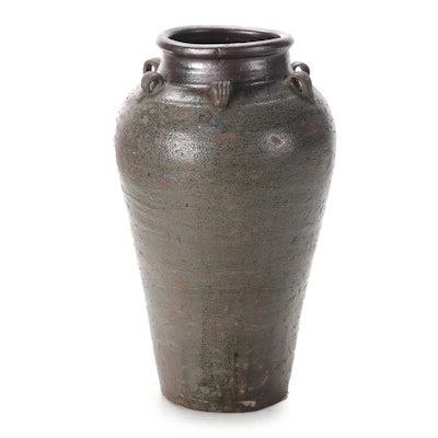 Chinese Stoneware Martaban Storage Jar, Antique