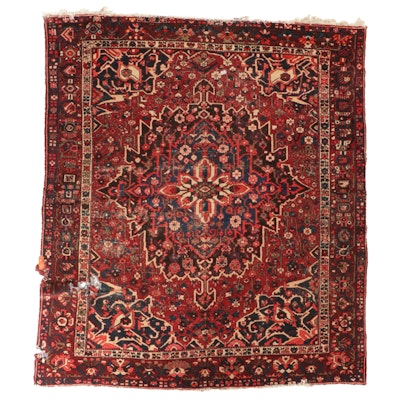 10'6 x 11'11 Hand-Knotted Persian Heriz Room Sized Rug
