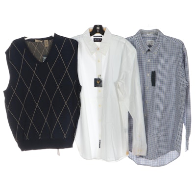 Men's Campus Specialties and Vesi Sportswear Button-Down Shirts and Vest