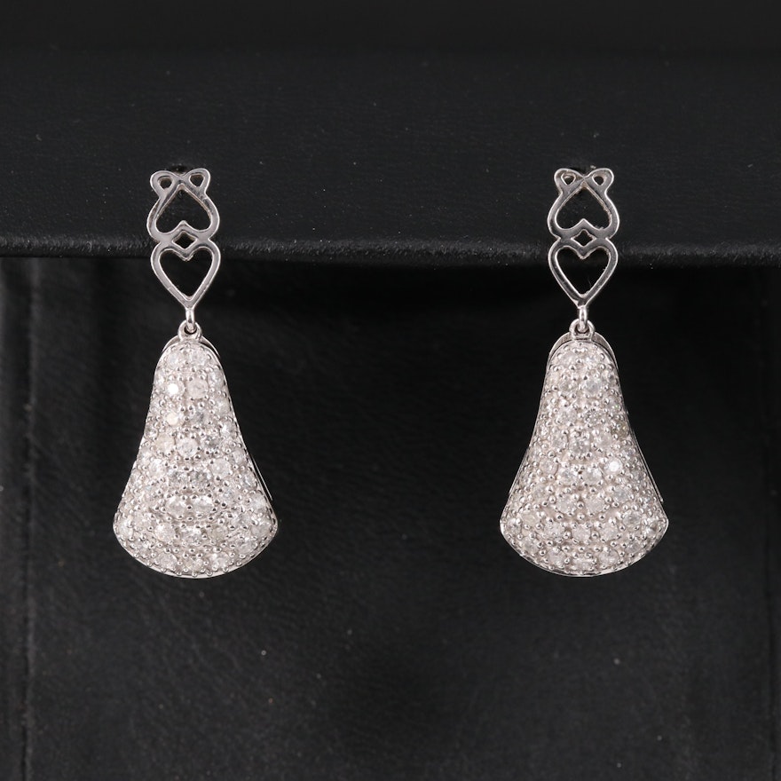 14K 1.03 CTW Diamond Drop Earrings