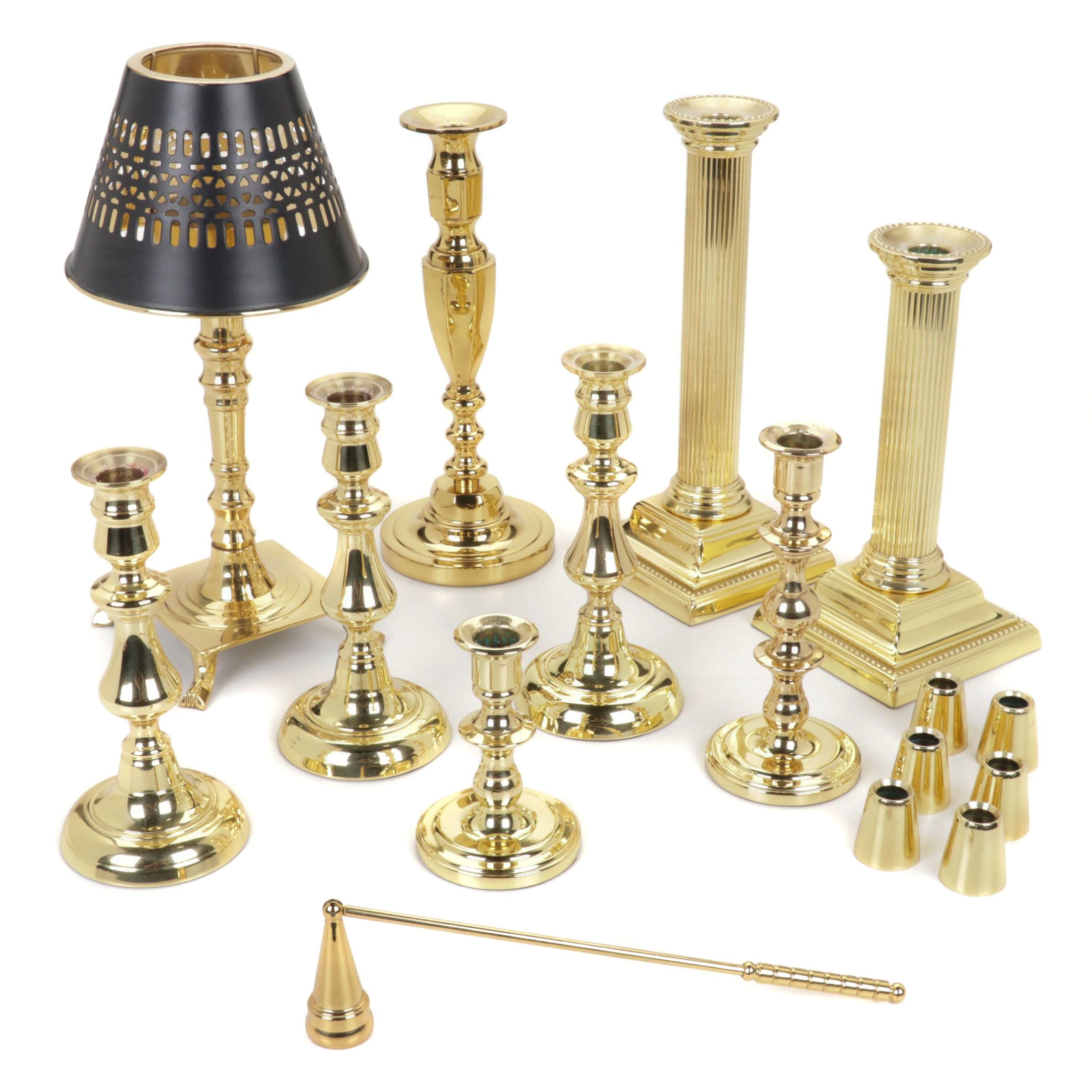 Baldwin and Smithsonian Institution Collection Brass Candlesticks EBTH