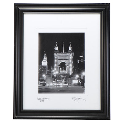 William R. Montgomery Black and White Photograph "Roebling Bridge," 2006