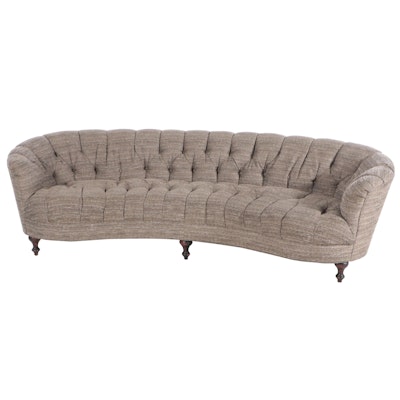 Camdbridge Collection Custom-Upholstered and Buttoned-Down Conversation Sofa
