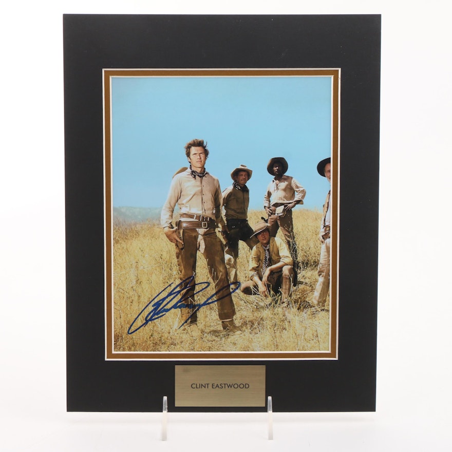 Clint Eastwood Signed Western Film Giclée in Mat Frame