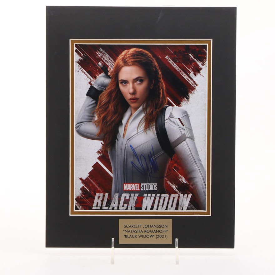 Scarlett Johansson Signed "Black Widow" Giclée in Mat Frame