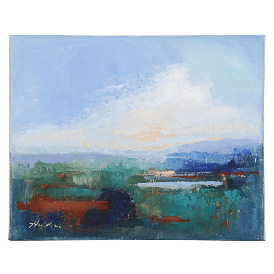 Michele Helden Oil Painting "Wetland," 2021