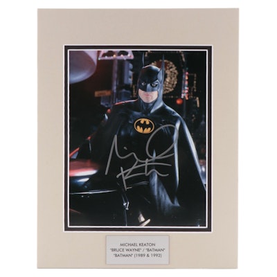 Michael Keaton "Bruce Wayne" Signed "Batman" Giclée Print in Mat Frame