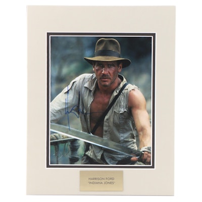 Harrison Ford "Indiana Jones" Signed Photo Print in Mat