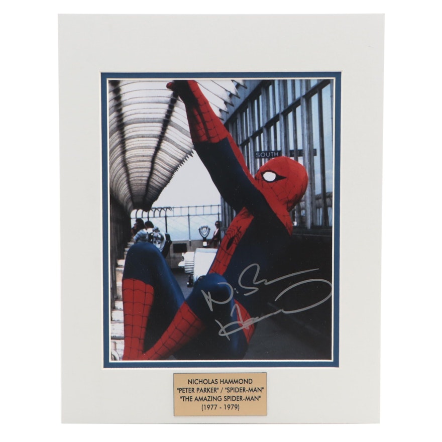 Nicholas Hammond Signed "The Amazing Spider-Man" Giclée in Mat Frame