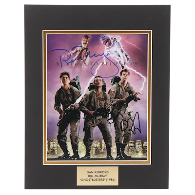 Bill Murray, Dan Aykroyd "Ghostbusters" Signed Giclée in Mat Frame